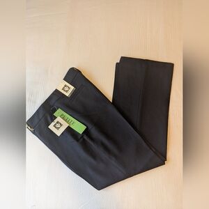 Anne Klein Straight Leg Trousers Black Dress Pants Size 10 Petite.